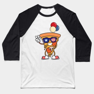 funny cool pizza of 4th of july Baseball T-Shirt